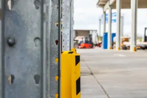 Industrie Fotografie Logistikzentrum Sicherheitsbereich Gabelstabler