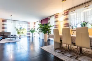 Immobilienfotografie Architektenhaus Wohnbereich